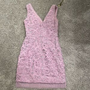 BCBG maxazria Elegant Pink Lace Dress